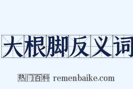 大根脚反义词是什么意思的图片